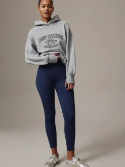 Leggings En Joggingbroeken*Next Donkerblauw - Geribbelde naadloze legging met hoge taille