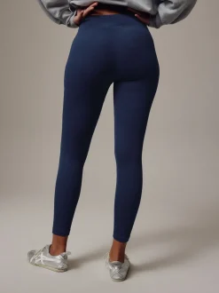 Leggings En Joggingbroeken*Next Donkerblauw - Geribbelde naadloze legging met hoge taille