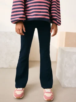 Broeken En Leggings|Next Donkerblauw - Geribde uitlopende legging (3-16 jr)