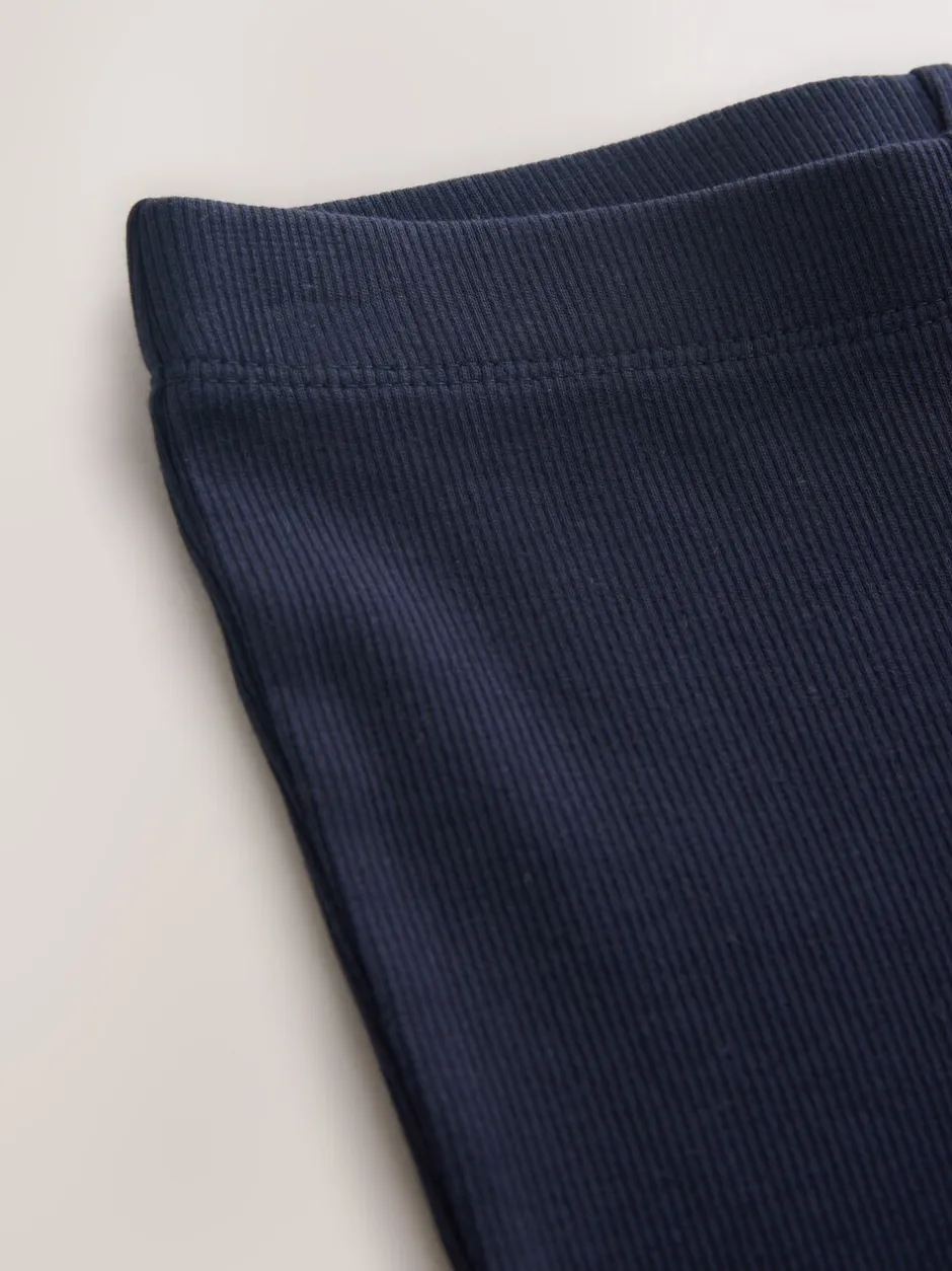 Broeken En Leggings|Next Donkerblauw - Geribde uitlopende legging (3-16 jr)