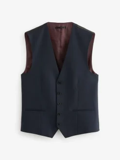 Vesten*Next Donkerblauw - Herenvest met textuur