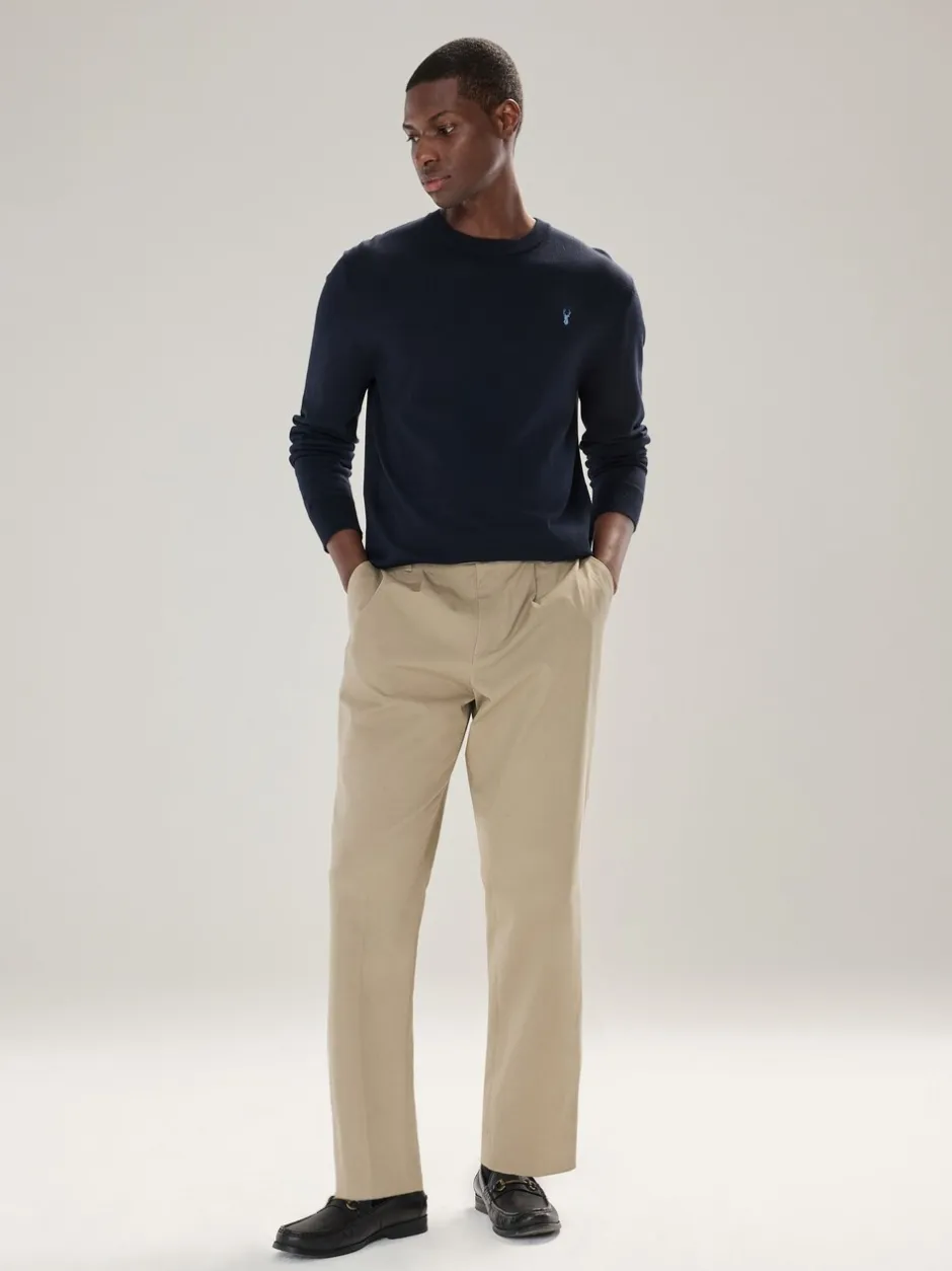 Gebreide Kleding*Next - Hertlogo - Regular Fit Cotton Rich Crew Neck Jumper Donkerblauw