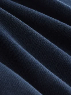 Gebreide Kleding|Next - Hertlogo - Regular fit 100% katoenen premium trui met korte rits Donkerblauw