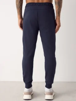 Joggingbroeken|Next - Interlock Soft Touch Cuffed Joggers Donkerblauw