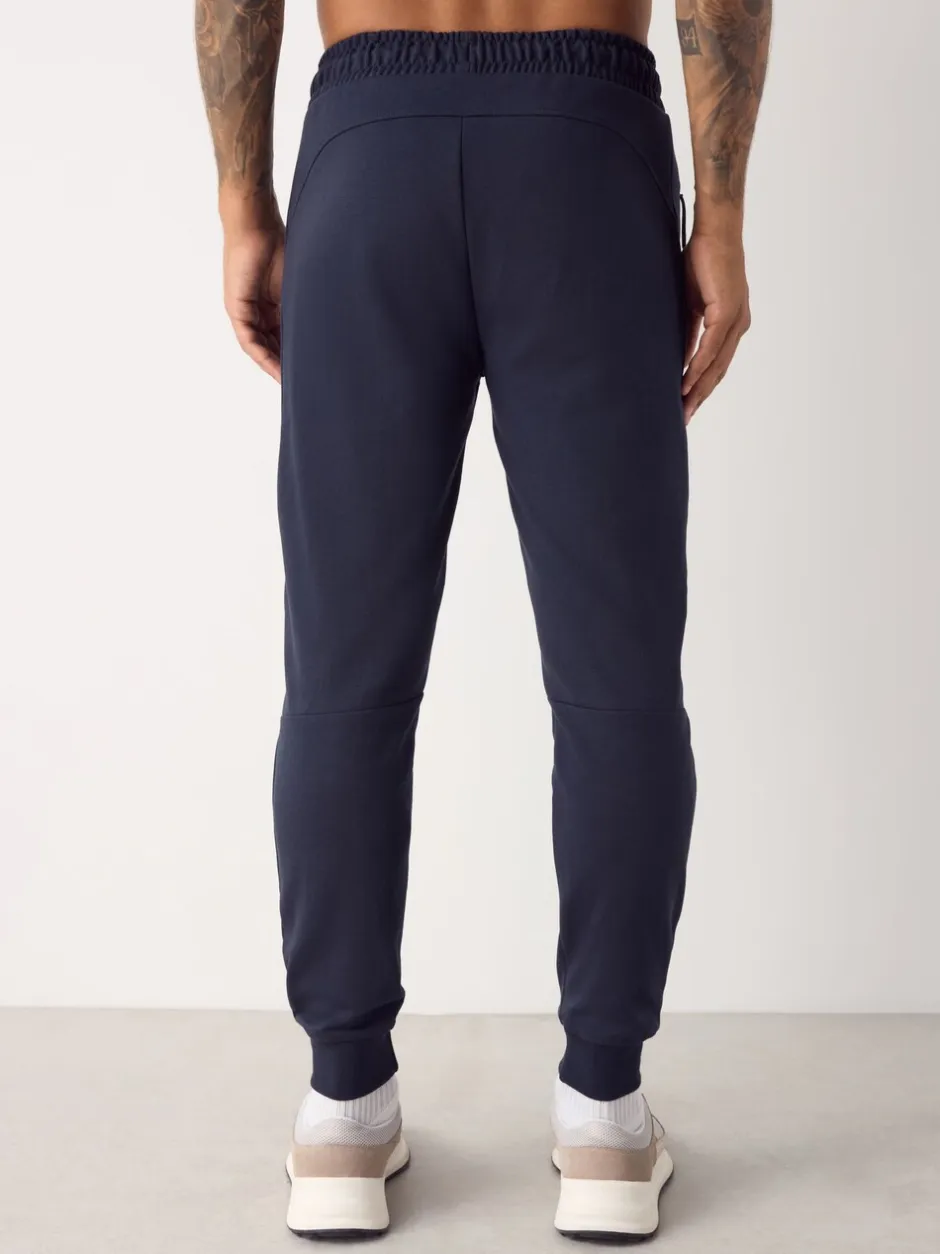 Joggingbroeken|Next - Interlock Soft Touch Cuffed Joggers Donkerblauw