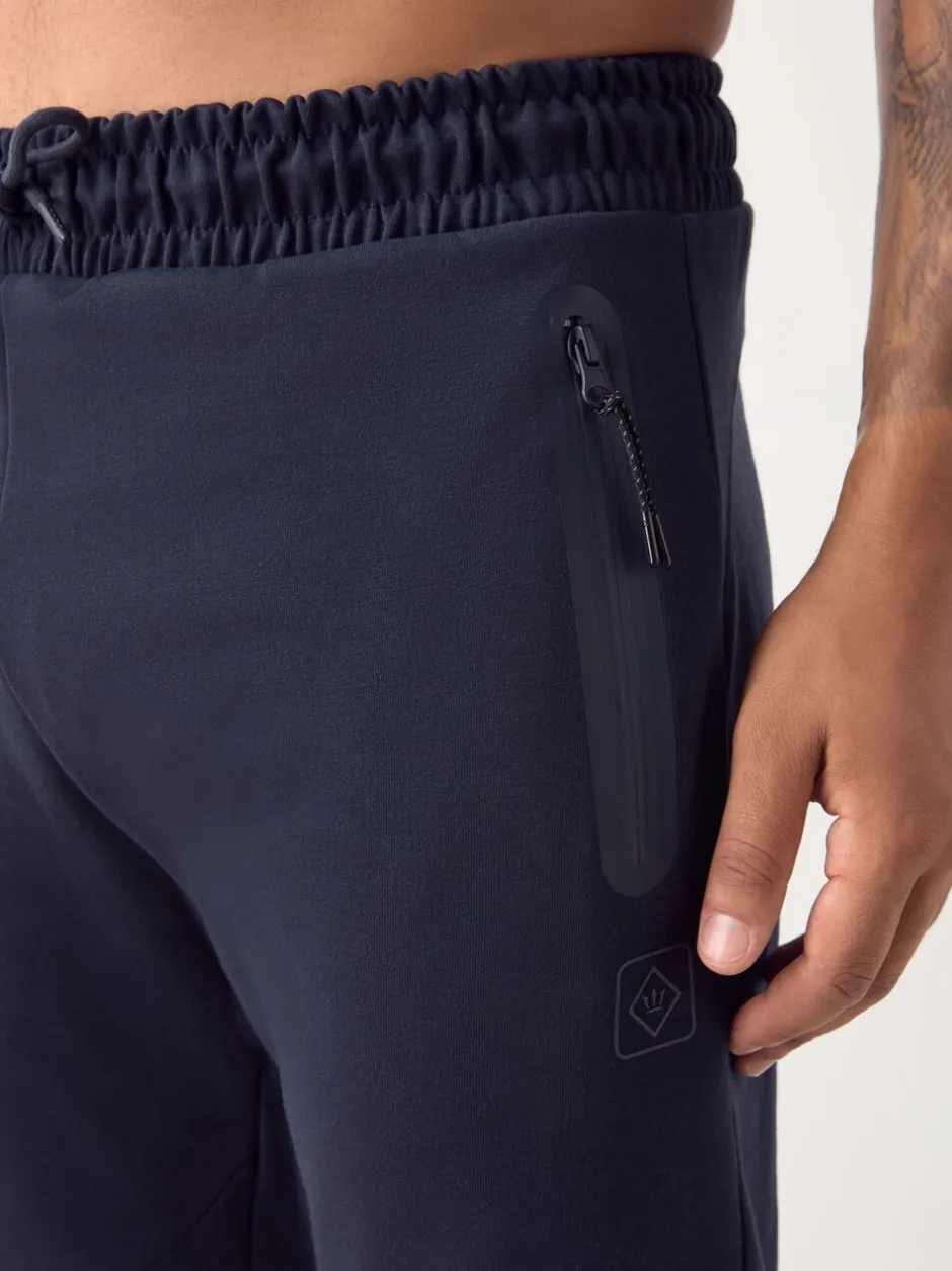Joggingbroeken|Next - Interlock Soft Touch Cuffed Joggers Donkerblauw