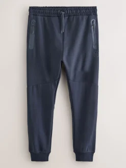 Joggingbroeken|Next - Interlock Soft Touch Cuffed Joggers Donkerblauw