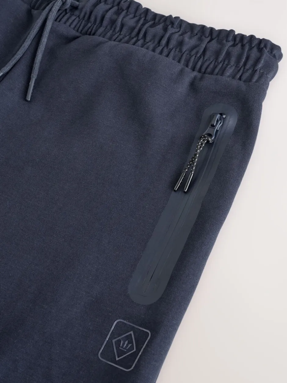 Joggingbroeken|Next - Interlock Soft Touch Cuffed Joggers Donkerblauw