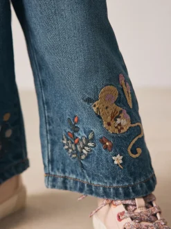 Jeans En Joggingbroeken|Jeans|Next Donkerblauw - Jeans met muizenborduursel (3mnd -7jr)