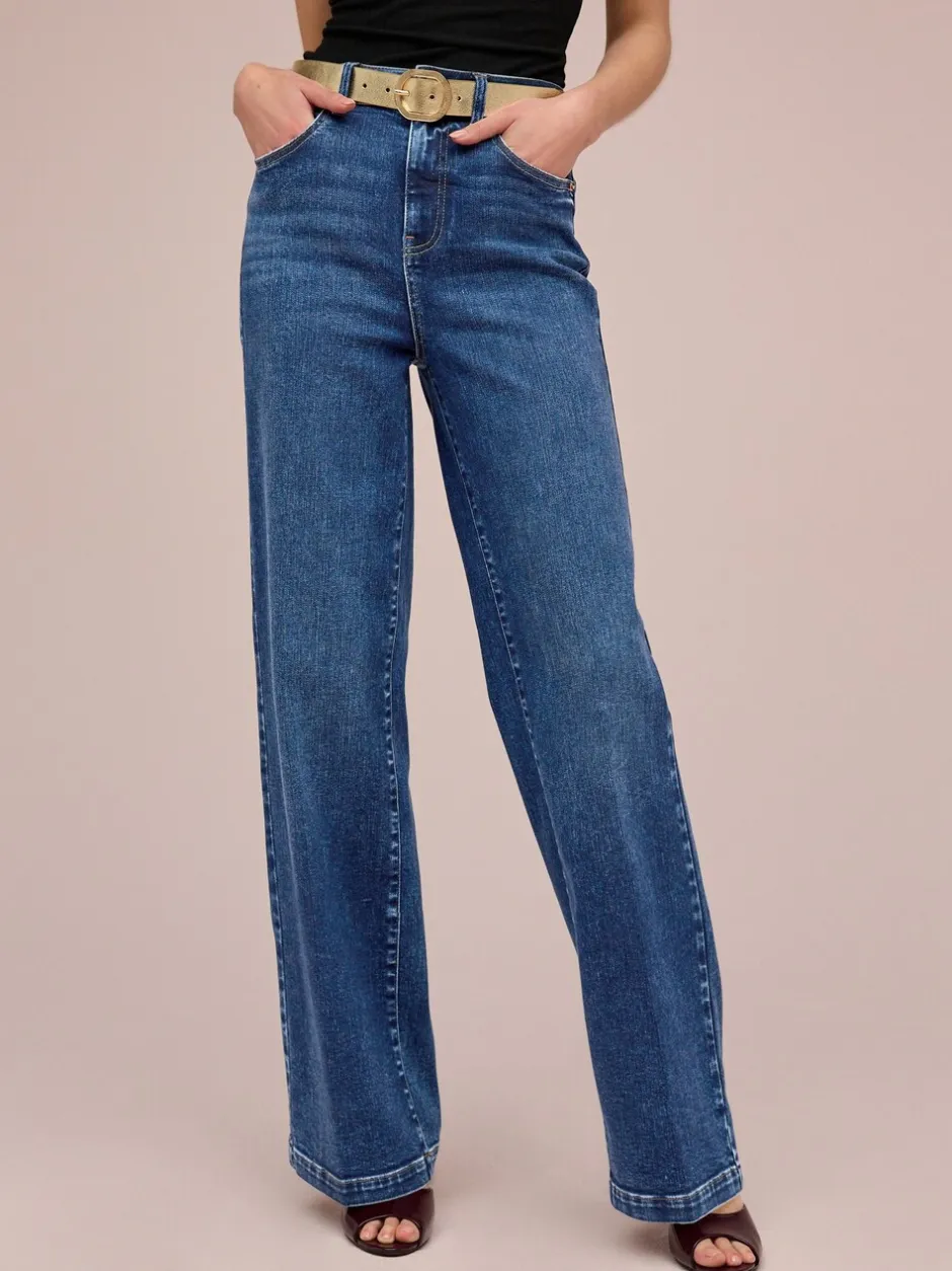 Jeans*Next - Jeans met wijde pijpen Donkerblauw