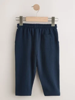 Jeans En Joggingbroeken|Next - Jersey joggingbroek met textuur (3 mnd-7 jr) Donkerblauw