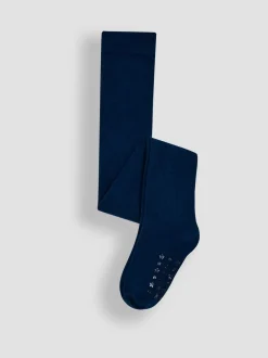 Sokken En Panty's|Gelegenheidskleding*Jojo Maman Bébé Donkerblauw - - Effen maillot met hoog katoengehalte