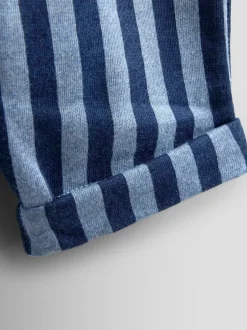 Jeans En Joggingbroeken|Jojo Maman Bébé - 2-Pack Stripe & Plain Joggers Donkerblauw