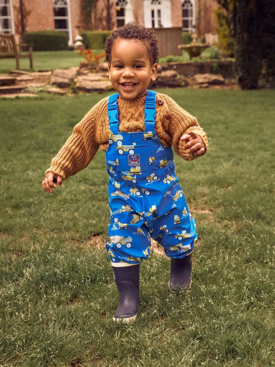 Laarzen|Laarzen|Jojo Maman Bébé - Contrast Trim Lined Wellies Donkerblauw