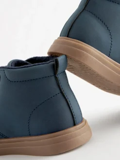 Boots|Next - Laarsjes met klittenbandsluiting en warme voering Donkerblauw