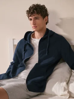 Loungewear|Sweaters En Hoody´S*Next Donkerblauw - Lichte hoodie met rits