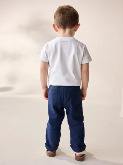 Broeken En Chino's*Next - Linnen Blend broek met elastische taille (3mnd-7jr) Donkerblauw