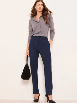 Kostuums En Werkkleding|Broeken|Lipsy - broek op maat met toelopende pijpen Donkerblauw
