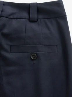 Kostuums En Werkkleding|Broeken*Next Donkerblauw - Maatgesneden slim fit broek van stevige stof