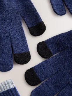 Mutsen, Handschoenen En Sjaals|Next - Magic handschoenen 3 paar (3-16jr) Donkerblauw