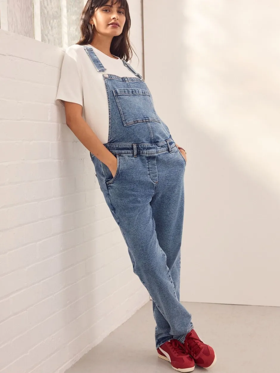 Jumpsuits En Playsuits*Next Donkerblauw - Maternity Denim Dungaree