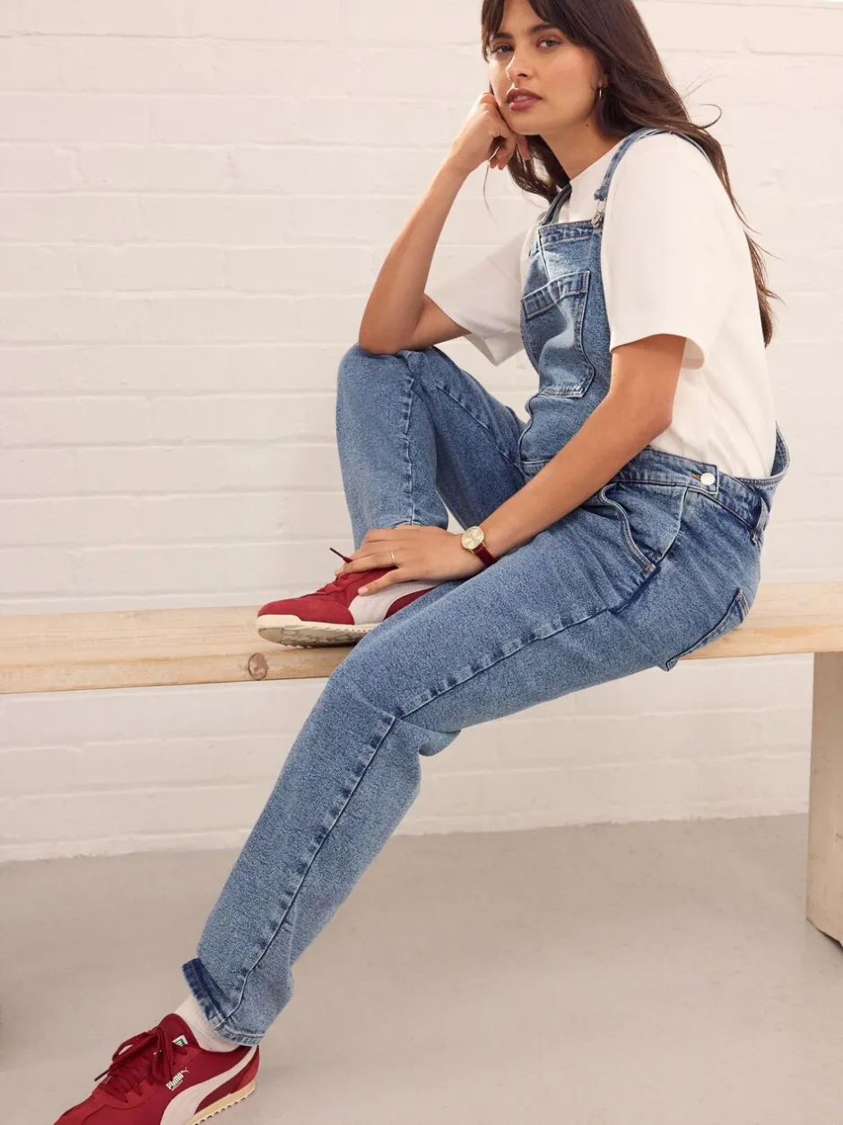 Jumpsuits En Playsuits*Next Donkerblauw - Maternity Denim Dungaree