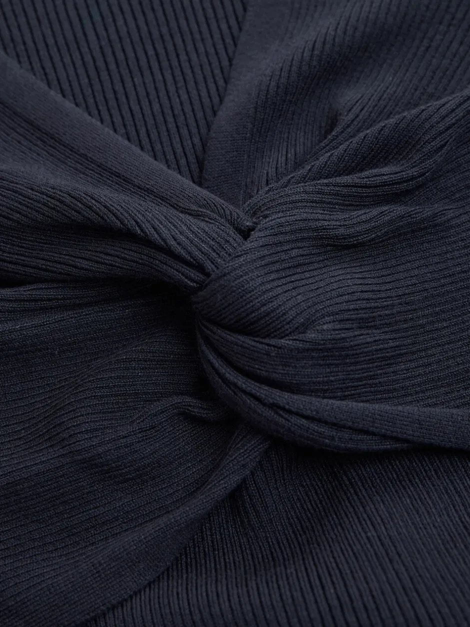 Jurken|Moederschap*Next - Maternity Twist Front Knit Jumper Dress Donkerblauw