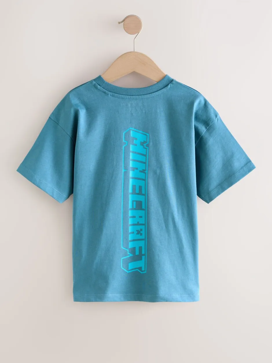 T-Shirts|Tops*Next - Minecraft T-shirt met pailletten (3-16jr) Donkerblauw
