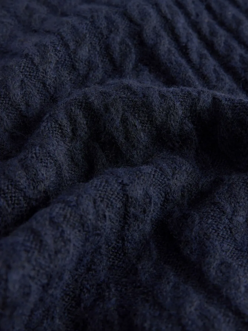 Gebreide Kleding|Jurken*Next - Mini-trui-jurk met kabelpatroon Donkerblauw
