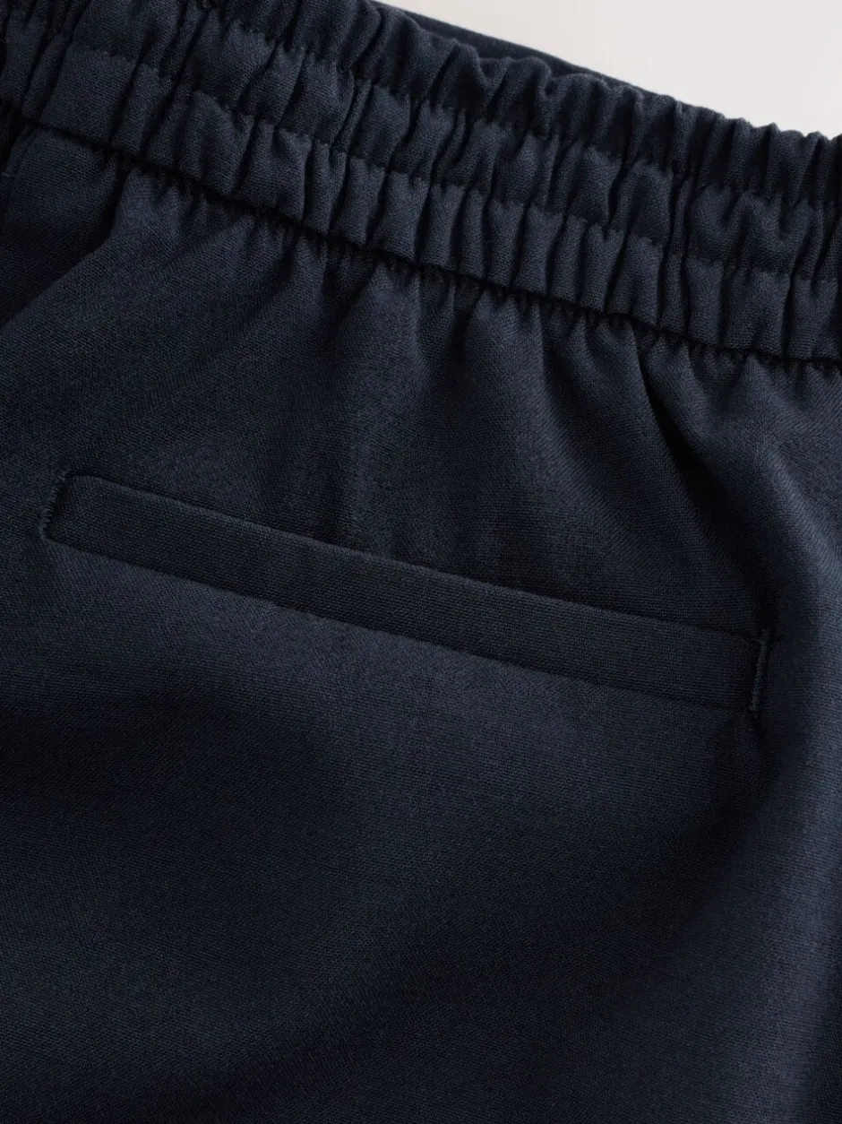 Kostuums En Werkkleding|Broeken|Next - Modieus gesneden broek met wijde pijpen van wol Donkerblauw