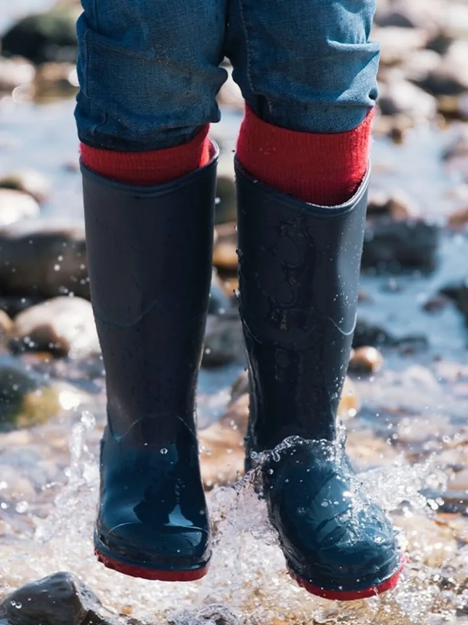 Laarzen|Laarzen|Muddy Puddles - klassieke waterdichte regenlaarzen Donkerblauw