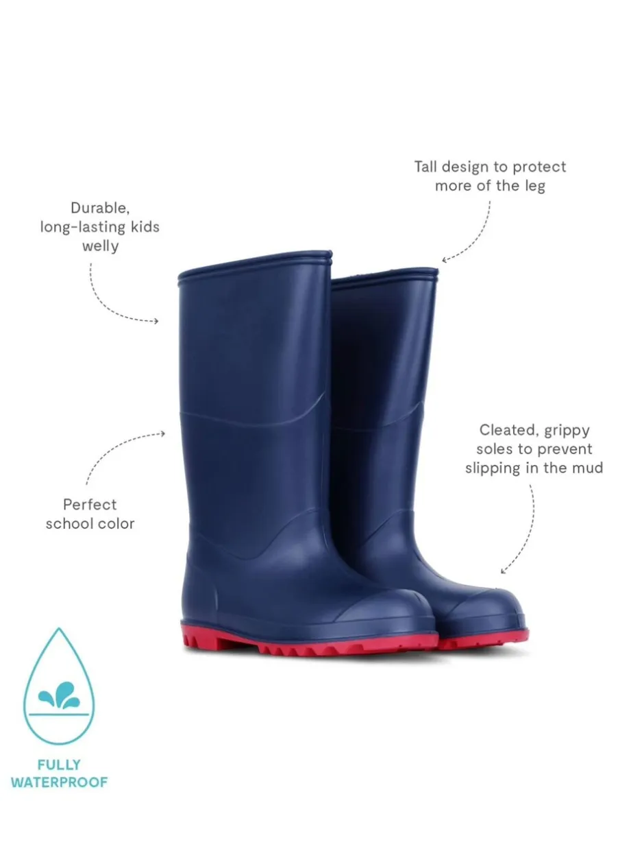 Laarzen|Laarzen|Muddy Puddles - klassieke waterdichte regenlaarzen Donkerblauw