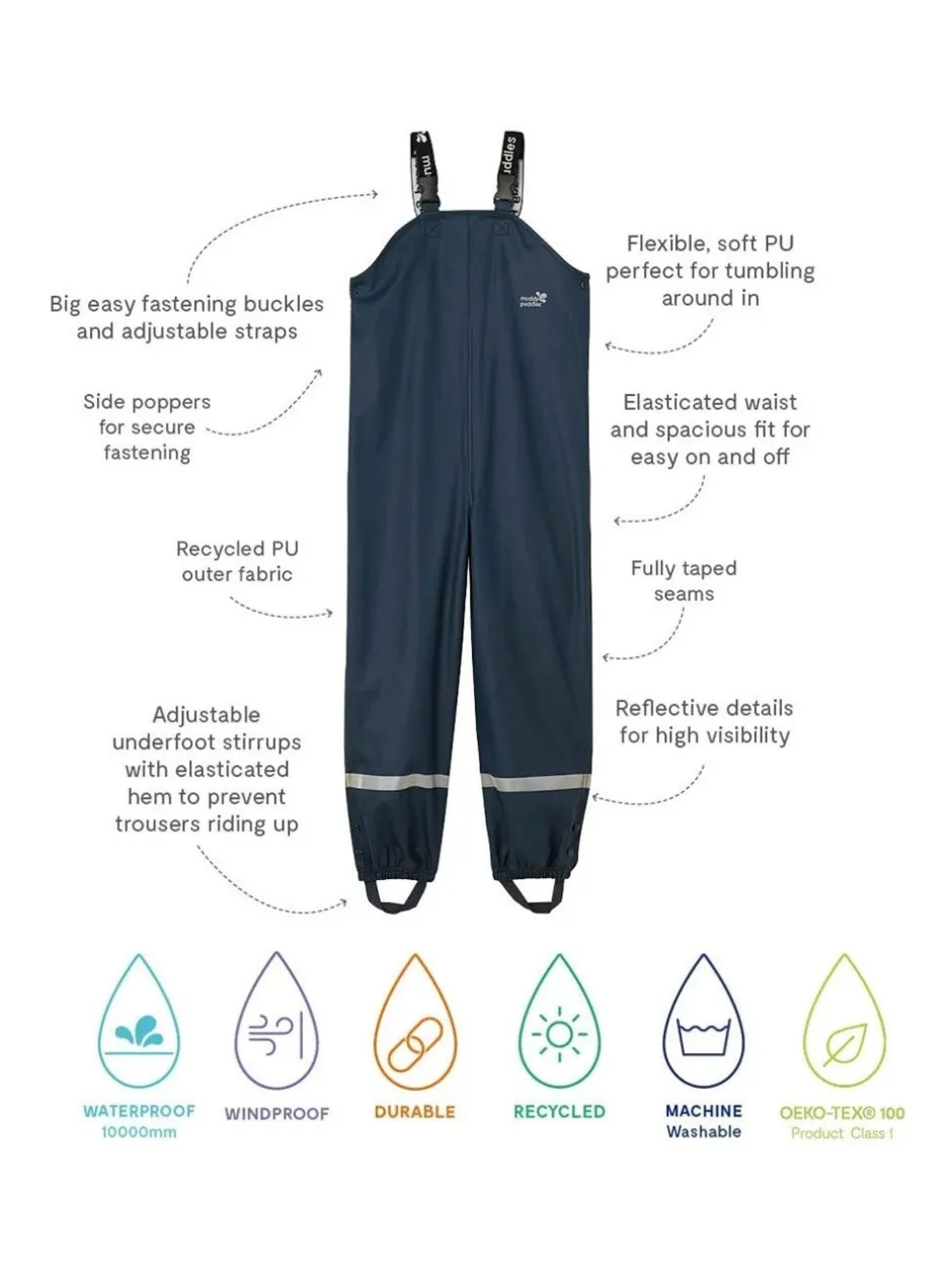 Tuinbroeken|Jumpsuits En Playsuits*Muddy Puddles - - Waterdichte tuinbroek voor regendagen Donkerblauw
