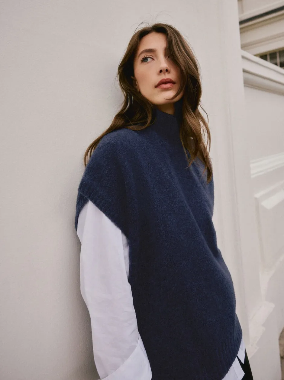 Jassen En Jacks|Next - N. Premium Knitted Tank Donkerblauw