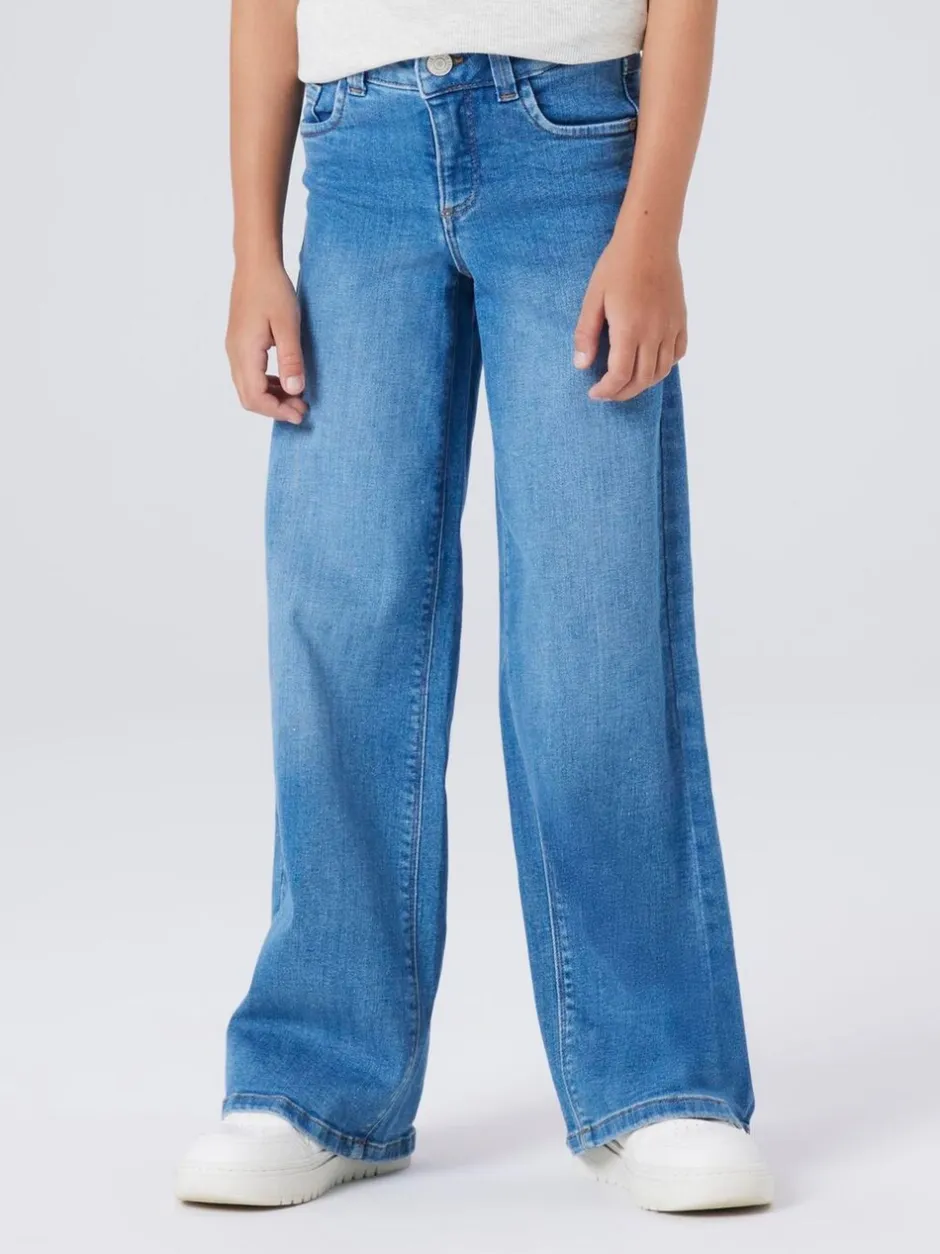 Jeans*Name It Donkerblauw - jeans met wijde pijpen