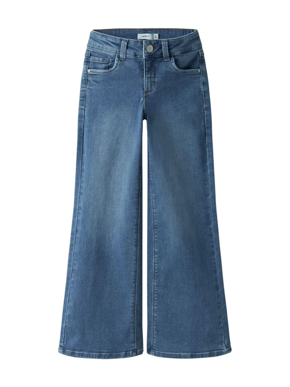 Jeans*Name It Donkerblauw - jeans met wijde pijpen