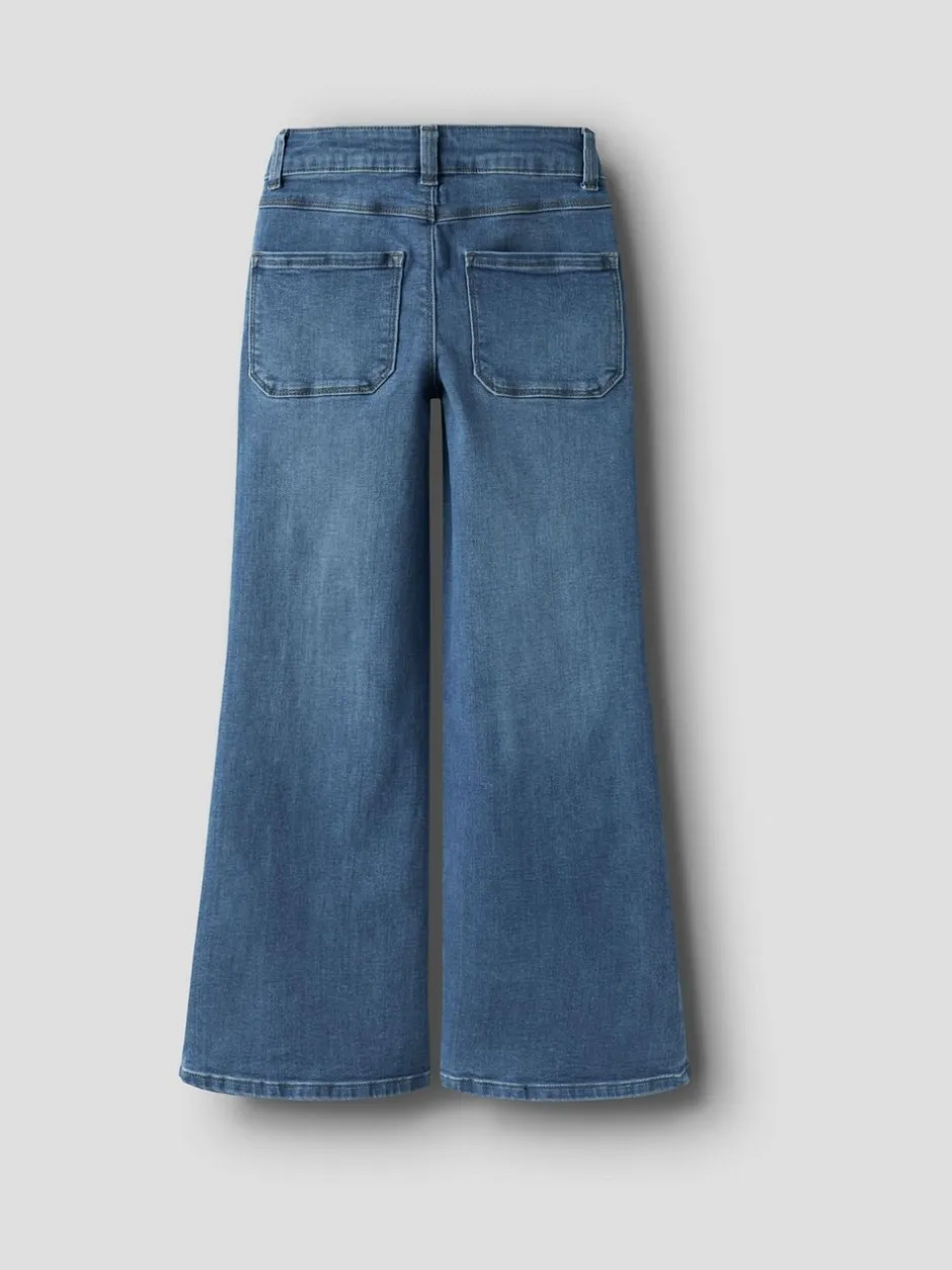 Jeans*Name It Donkerblauw - jeans met wijde pijpen