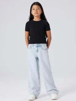 Jeans*Name It Donkerblauw - jeans met wijde pijpen