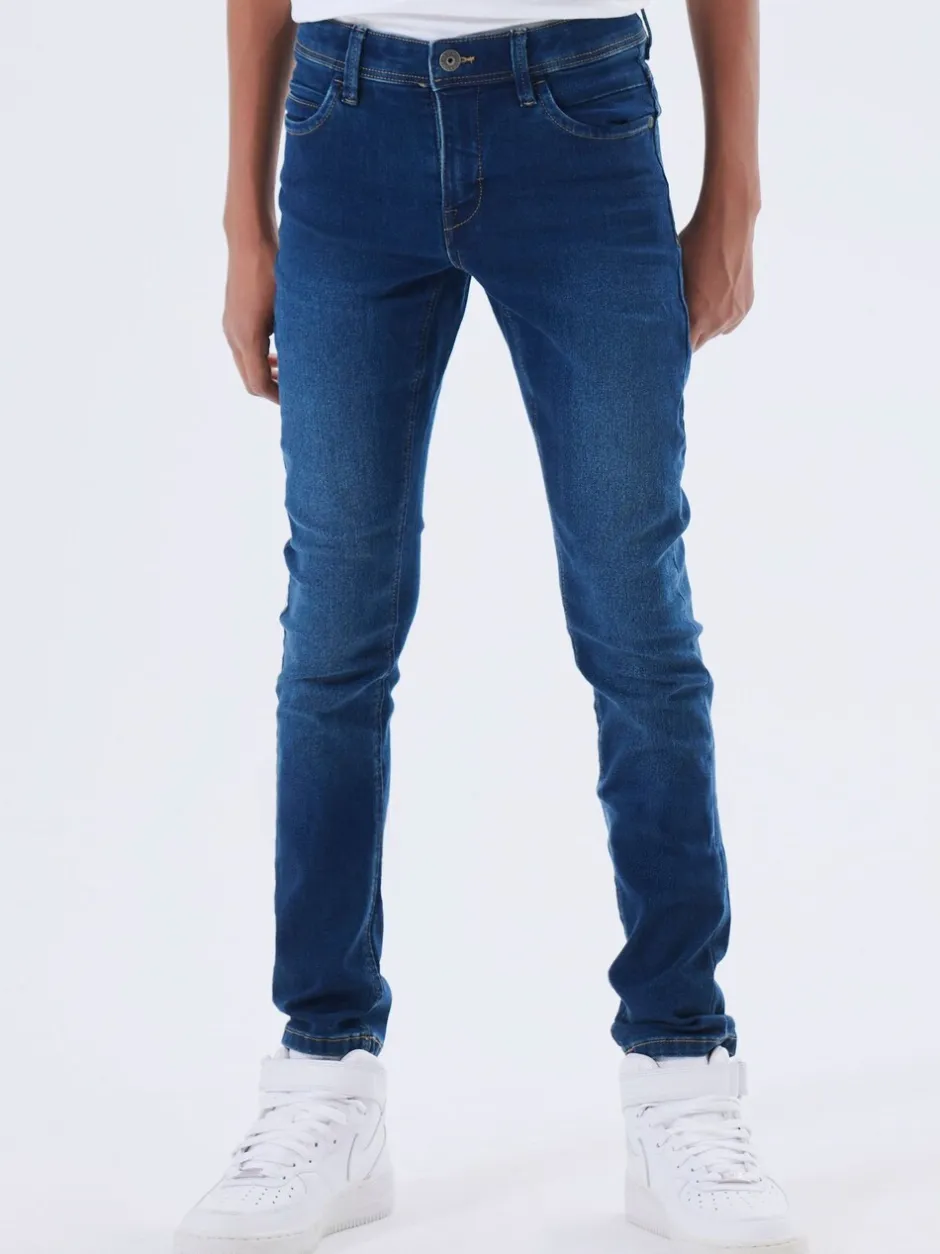 Jeans*Name It - slim-fit jeans voor jongens Donkerblauw