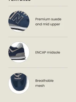 Sneakers*New Balance Donkerblauw - 574 herenslippers