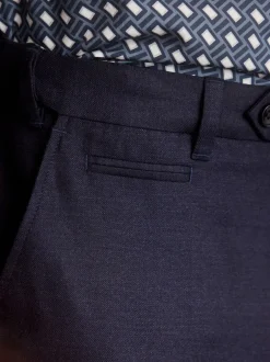 Formele Broek*Next - Normale Pasvorm - Signature - 100% Wollen broek met Motion Flex-tailleband Donkerblauw