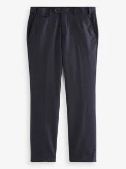 Formele Broek*Next - Normale Pasvorm - Signature - 100% Wollen broek met Motion Flex-tailleband Donkerblauw
