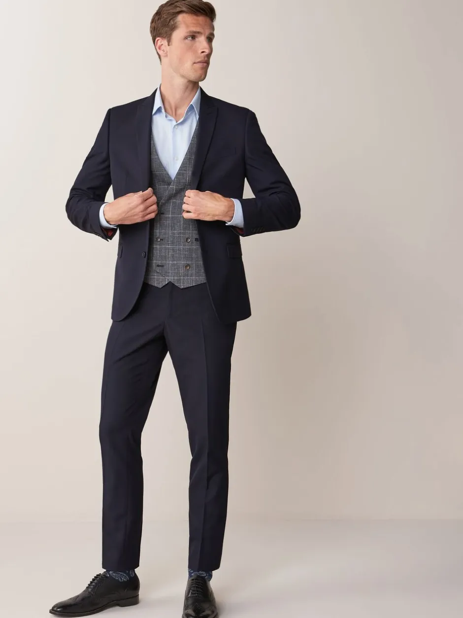 Blazers En Business-Jasjes|Pakken*Next - Normale Pasvorm - Kostuum met twee knopen: colbert Donkerblauw