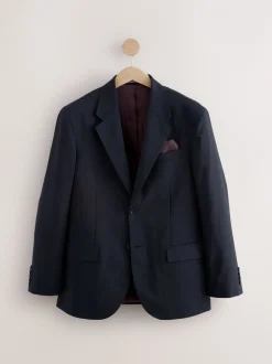 Blazers En Business-Jasjes|Pakken*Next - Normale Pasvorm - Signature Nova Fides 100% Italian Wool Suit Jacket Donkerblauw