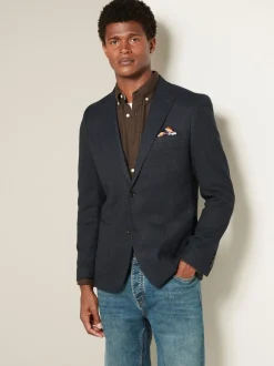 Blazers En Business-Jasjes*Next - Normale Pasvorm - Modieuze blazer met textuur Donkerblauw