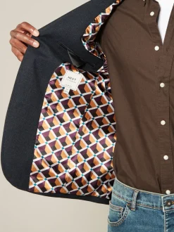 Blazers En Business-Jasjes*Next - Normale Pasvorm - Modieuze blazer met textuur Donkerblauw