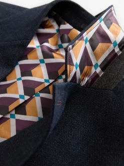 Blazers En Business-Jasjes*Next - Normale Pasvorm - Modieuze blazer met textuur Donkerblauw