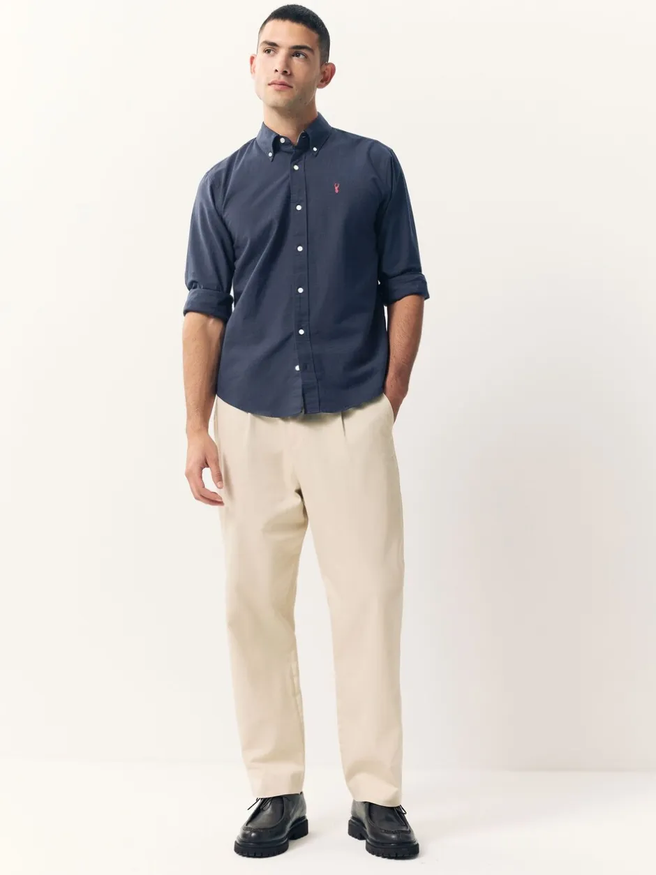 Formele Overhemden|Shirts|Next Donkerblauw - Normale Pasvorm - Oxford-hemd met lange mouwen