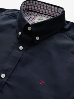 Formele Overhemden|Shirts|Next Donkerblauw - Oxford-stretchoverhemd met lange mouwen