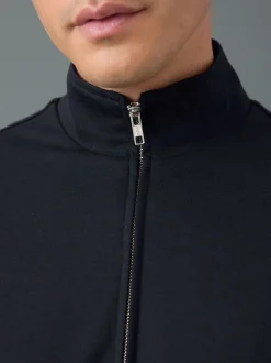 Blazers En Business-Jasjes*Next - Premium slimme opstaande kraag met rits en wol Donkerblauw